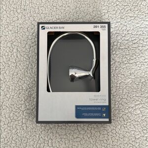 Glacier Bay Edgewood Silver Towel Ring